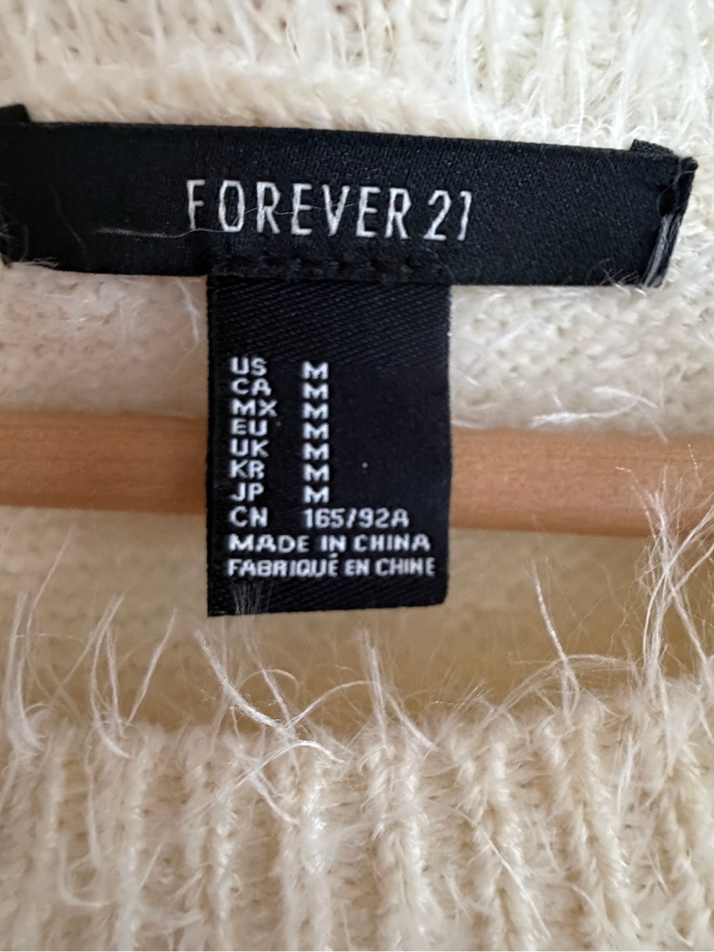 Forever 21 Fuzzy Sweater in cream - Picture 3 of 3